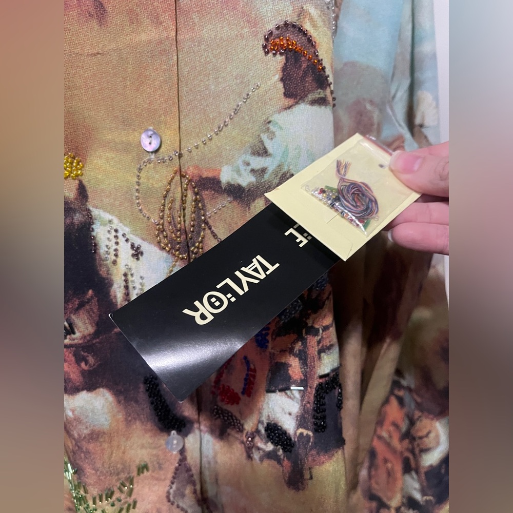 Pastel Western Print Button-Up Blouse - Multicolor - Picture 6 of 9